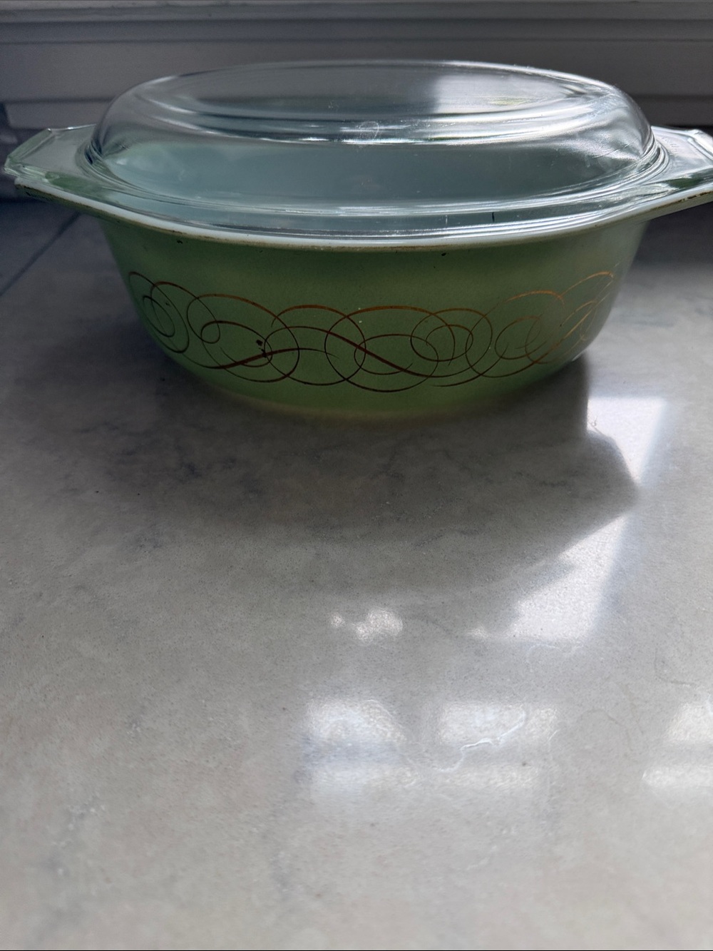 PYREX glass casserole dish